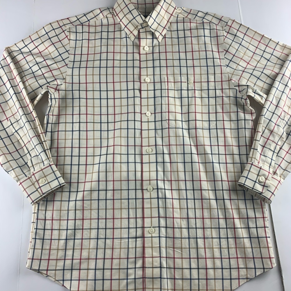 Orvis Plaid Long Sleeve Tattersall Button Shirt